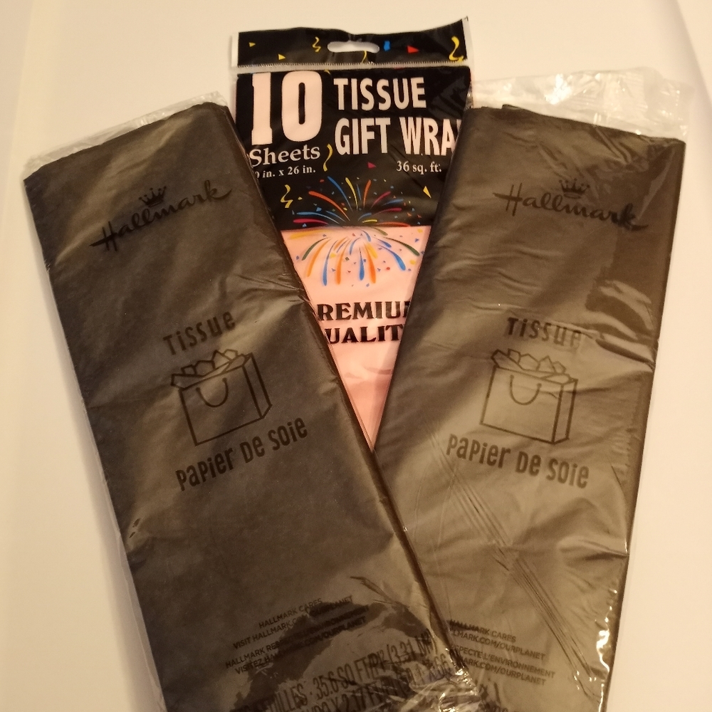 3 Sealed Packs of Gift Tissue Paper